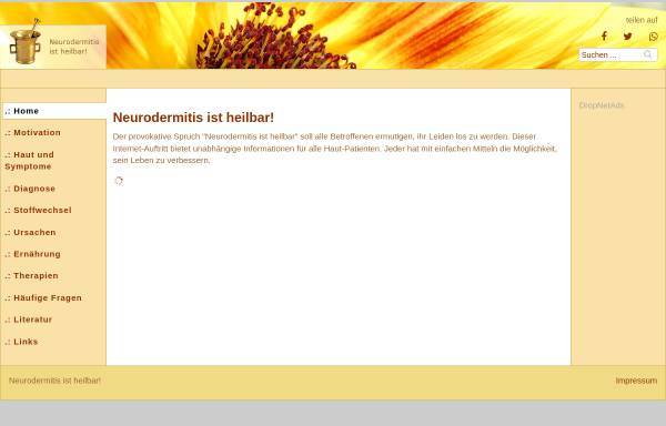 Vorschau von www.neurodermitis.ch, Neurodermitis ist heilbar!