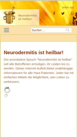 Vorschau der mobilen Webseite www.neurodermitis.ch, Neurodermitis ist heilbar!