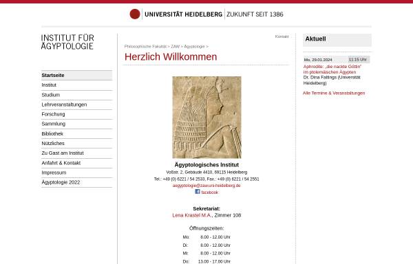 Vorschau von www.aegyptologie.uni-hd.de, Seminar für Ägyptologie