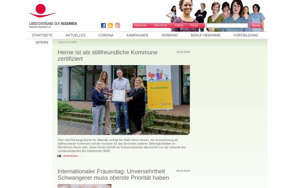 Vorschau von www.hebammen-nrw.de, Landesverband der Hebammen NRW
