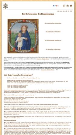 Vorschau der mobilen Webseite www.vatican.va, Geheimnisse des Rosenkranzes
