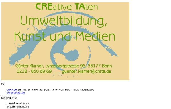 Vorschau von www.creta.de, Creative Taten, Inh. Günter Klarner