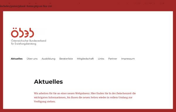 Vorschau von www.oebeb.at, Österreichischer Bundesverband für Erziehungsberatung