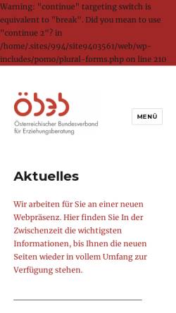 Vorschau der mobilen Webseite www.oebeb.at, Österreichischer Bundesverband für Erziehungsberatung