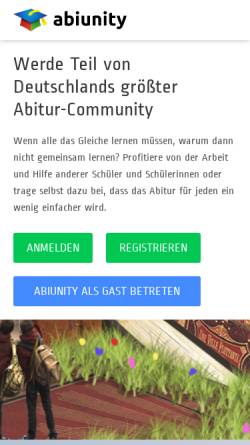 Vorschau der mobilen Webseite www.abiunity.de, abiunity