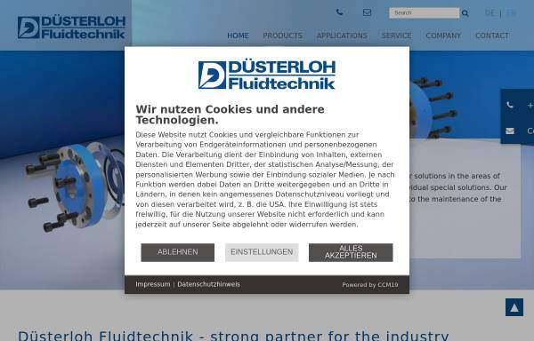 Vorschau von www.duesterloh.de, Düsterloh Fluidtechnik GmbH