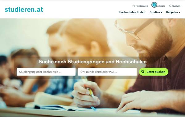 Vorschau von www.studieren.at, Studieren.at - Studienführer