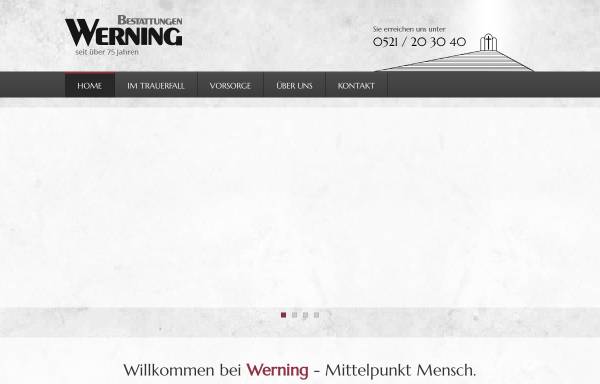 Vorschau von www.werning-bestattungen.de, Bestattungen, Werning