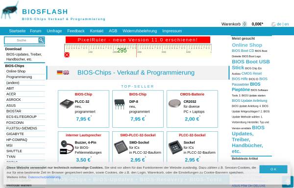 Vorschau von www.biosflash.de, Flash BIOS Service
