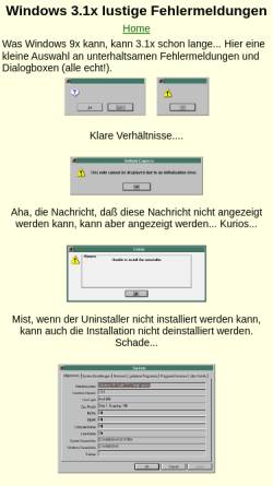Vorschau der mobilen Webseite www.win31.de, Windows 3.1x