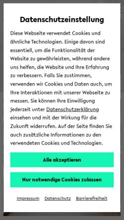 Vorschau der mobilen Webseite www.uni-bielefeld.de, Abteilung Sportwissenschaft der Universität Bielefeld