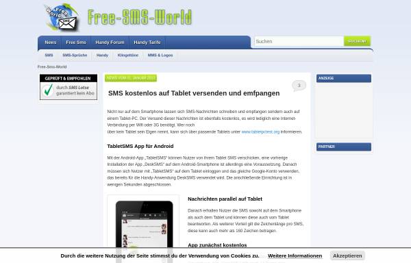 Vorschau von www.free-smsworld.de, Free-Smsworld.de