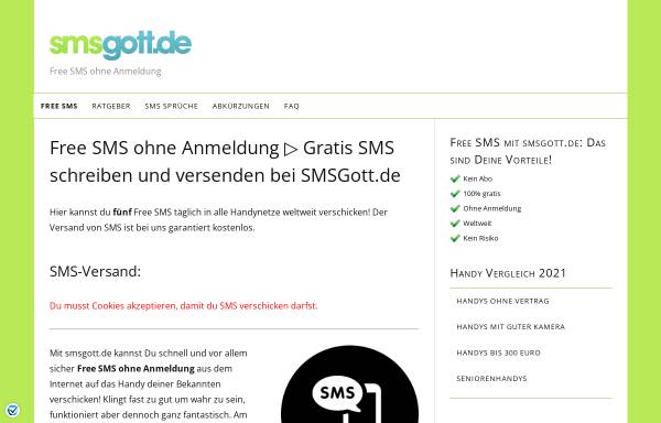 Vorschau von www.sms-box.de, sms-box.de