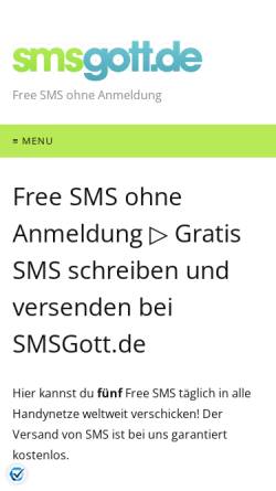 Vorschau der mobilen Webseite www.sms-box.de, sms-box.de