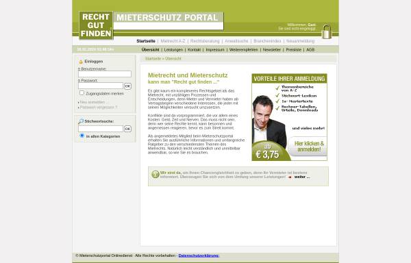 Vorschau von www.mieterschutzportal.de, Mieterschutzportal