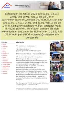 Vorschau der mobilen Webseite www.mieterverein-dorsten.de, Mieterverein Dorsten und Umgebung e. V.