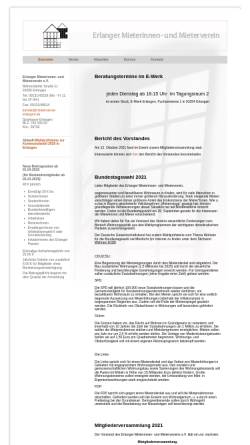 Vorschau der mobilen Webseite www.mieterverein-erlangen.de, Mieterverein Erlangen