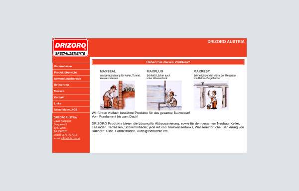 Vorschau von www.drizoro.at, Drizoro Austria - Dom Einrichtungs- und HandelsGesmbH