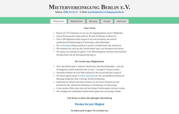 Vorschau von www.mietervereinigung-berlin.de, Mietervereinigung Berlin e.V.