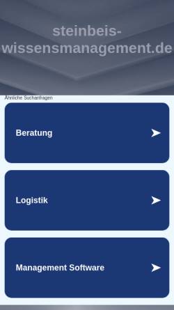 Vorschau der mobilen Webseite www.steinbeis-wissensmanagement.de, Steinbeis Transferzentrum für Wissensmanagement & Kommunikation