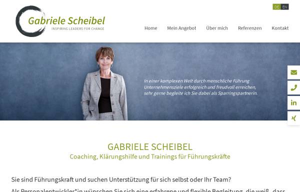 Vorschau von www.gabrielescheibel.de, Gabriele Scheibel - Beratung, Training, Coaching