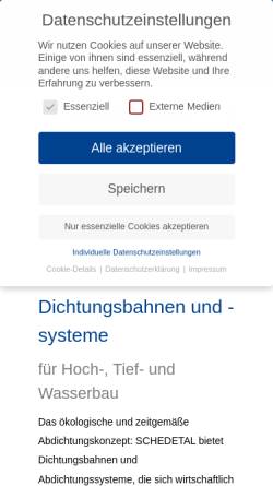 Vorschau der mobilen Webseite www.schedetal.de, Schedetal Folien GmbH