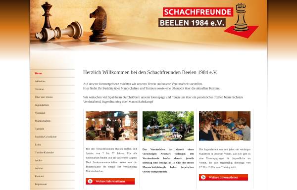 Vorschau von schachfreunde-beelen.de, Schachfreunde Beelen 1984 e.V.