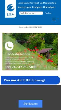 Vorschau der mobilen Webseite www.lbv-kempten-oberallgaeu.de, LBV-Kempten-Oberallgaeu