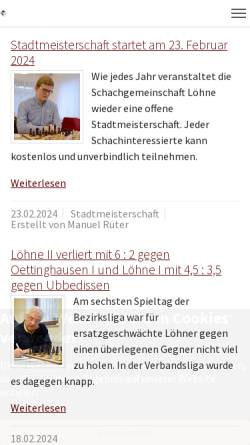 Vorschau der mobilen Webseite www.sg-loehne.de, Schachgemeinschaft Löhne von 1946 e.V.
