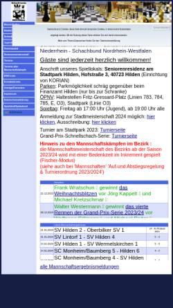 Vorschau der mobilen Webseite www.schachverein-hilden.de, Schachverein 1922 Hilden