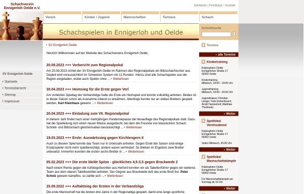 Vorschau von www.sv-ennigerloh-oelde.de, Schachverein Ennigerloh-Oelde e.V.