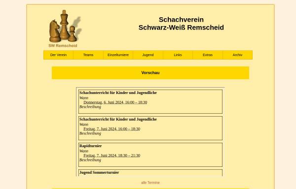 Vorschau von www.sw-remscheid.de, Schachverein Schwarz-Weiß Remscheid