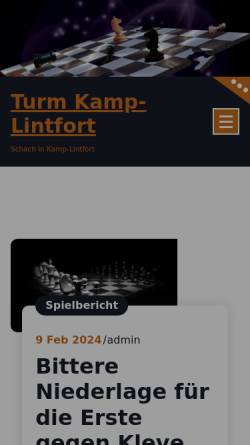 Vorschau der mobilen Webseite sv-turm-kamp-lintfort.com, Schachverein Turm Kamp-Lintfort 1934 e.V.