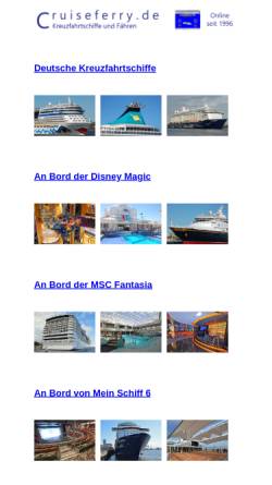 Vorschau der mobilen Webseite www.cruiseferry.de, Cruiseferry.de