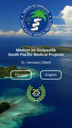 Vorschau der mobilen Webseite www.hermannoberli.ch, Medizin im Südpazifik