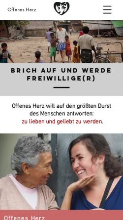 Vorschau der mobilen Webseite www.offenesherz.de, Points-Coeur / Offenes Herz - Anderer Dienst im Ausland