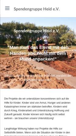Vorschau der mobilen Webseite www.spendengruppe-heid.de, Spendengruppe Heid
