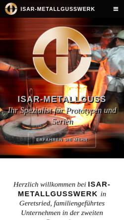 Vorschau der mobilen Webseite www.isar-metallguss.de, Isar-Metallgusswerk GmbH & Co. KG