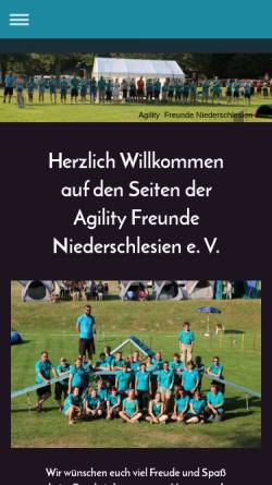 Vorschau der mobilen Webseite www.agility-goerlitz.de, Agility Freunde Niederschlesien e.V