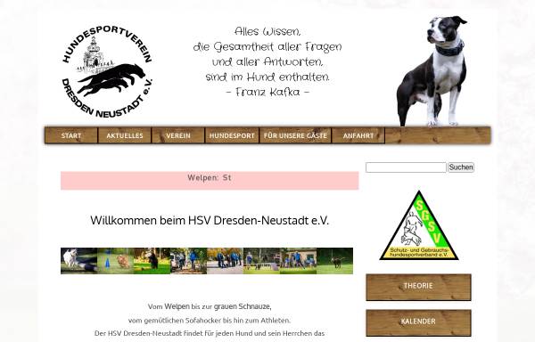 Vorschau von www.dresden-hundesport.de, HSV Dresden Neustadt e.V.