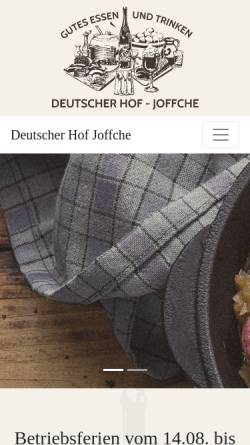 Vorschau der mobilen Webseite www.joffche.de, Deutscher Hof - Joffche