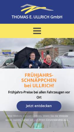 Vorschau der mobilen Webseite www.jahreswagen-ullrich.de, Thomas E. Ullrich