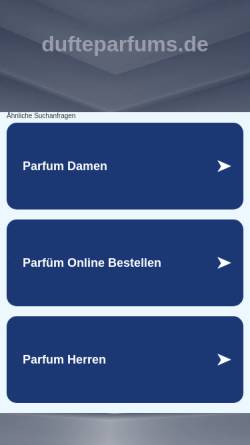 Vorschau der mobilen Webseite www.dufteparfums.de, Dufte-Parfums, Mario Heinrich