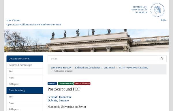 Vorschau von edoc.hu-berlin.de, Postscript und PDF