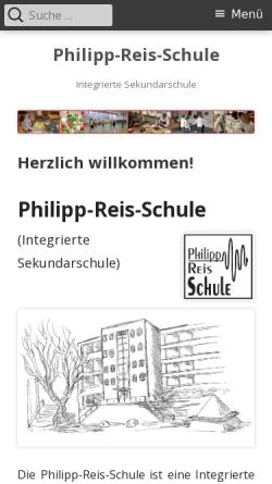 Vorschau der mobilen Webseite www.philipp-reis-oberschule.de, Philipp-Reis-Oberschule