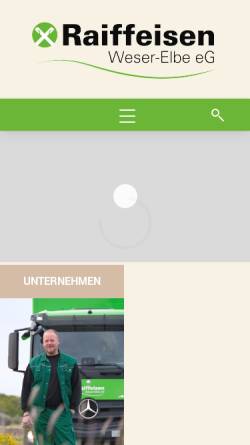 Vorschau der mobilen Webseite raiffeisen-weser-elbe.de, Raiffeisen Weser-Elbe eG