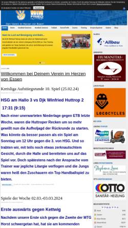 Vorschau der mobilen Webseite winfried-huttrop.de, DJK Winfried Essen-Huttrop e.V.