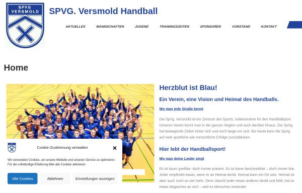 Vorschau von handball-in-versmold.de, Spvg. Versmold Handball