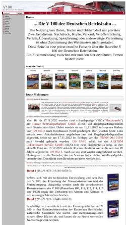 Vorschau der mobilen Webseite www.v100-online.de, Die V 100 der Deutschen Reichsbahn