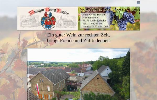 Vorschau von www.weingut-becker-ludwigshoehe.de, Becker, Weingut Georg